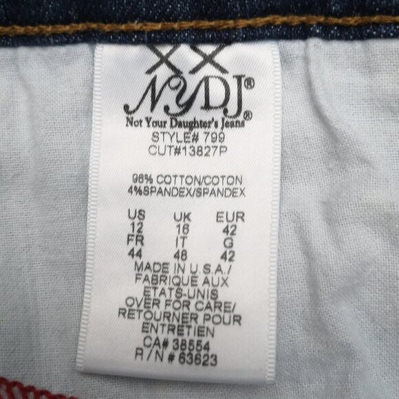 NYDJ Premium Denim Ladies Size 12 Medium Wash Jean Capri Pants - Picture 4 of 13